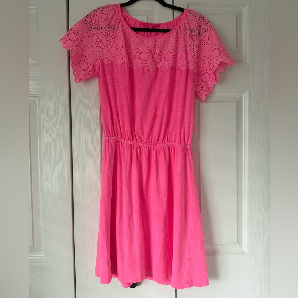 Lilly Pulitzer Vibrant Pink Eyelet Dress